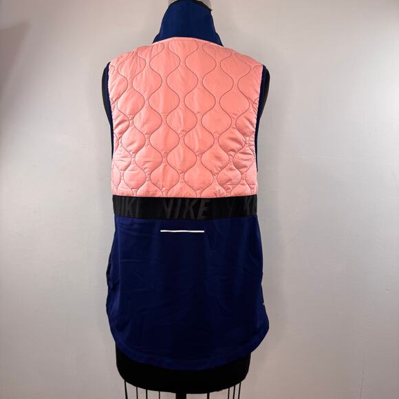 NIKE Aerolayer Multi Running Vest Colorblock Quilted Mock Neck Full Zip Medium M - Picture 4 of 8